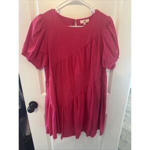 Women’s Entro Dress Pink Fuchsia Midi Size Medium